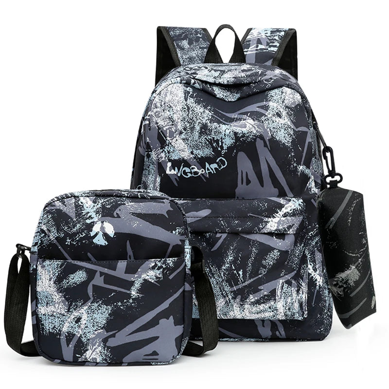 Graffiti Backpack - large-capacity