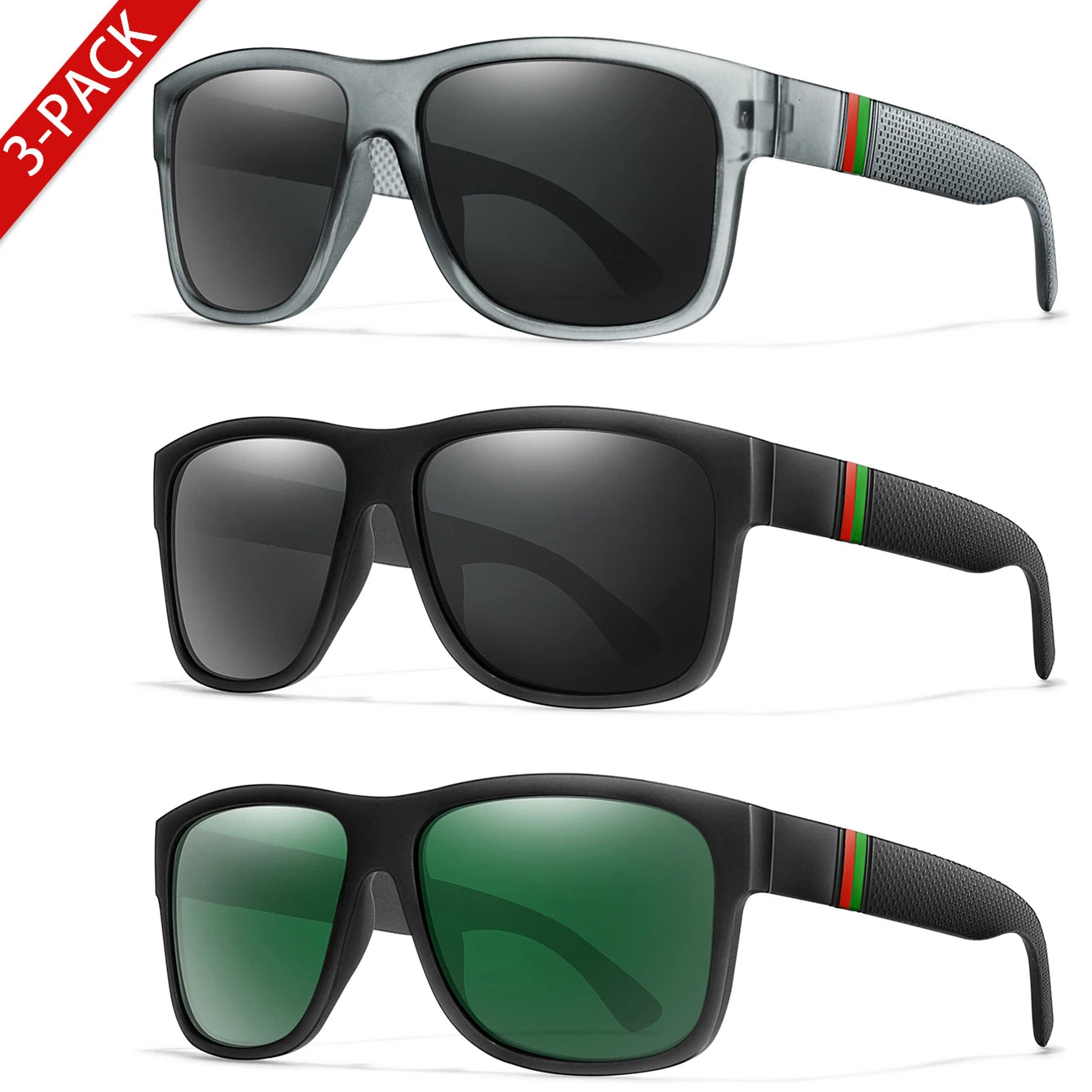 Men Square Polarized Sunglasses UV400