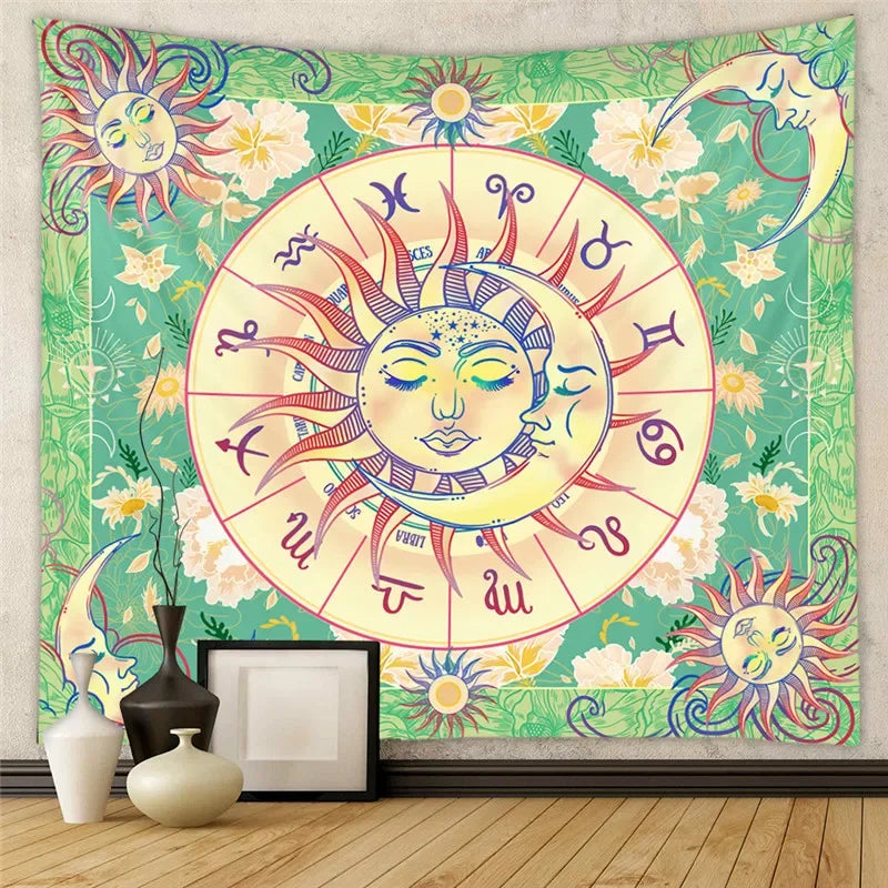 Psychedelic Trippy Sublime Sun Tapestry and many other Solar themed choices.