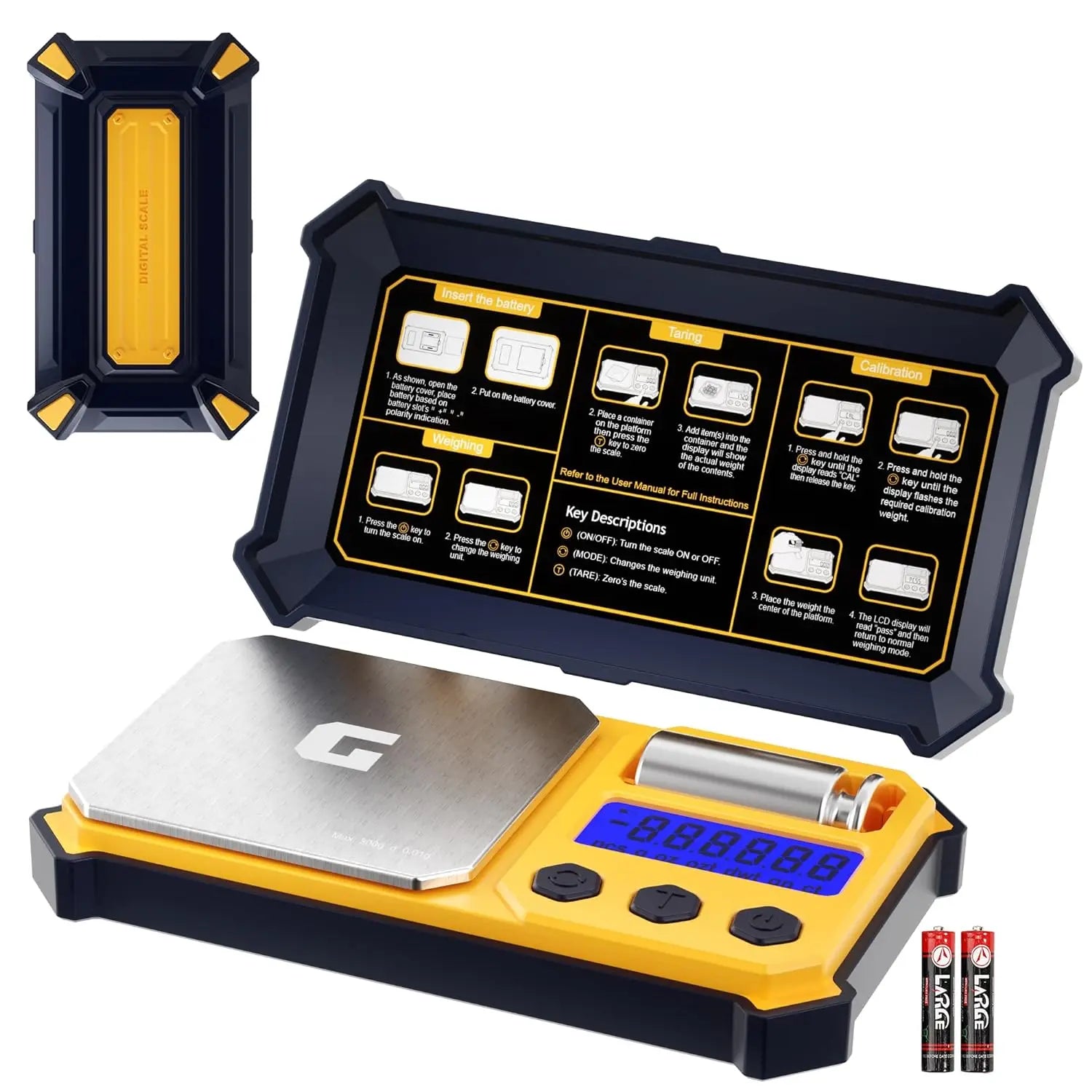 Ultra Accurate Pocket Scale 300g x 0.001g Digital Gram Scale.  With Calibration Weight.