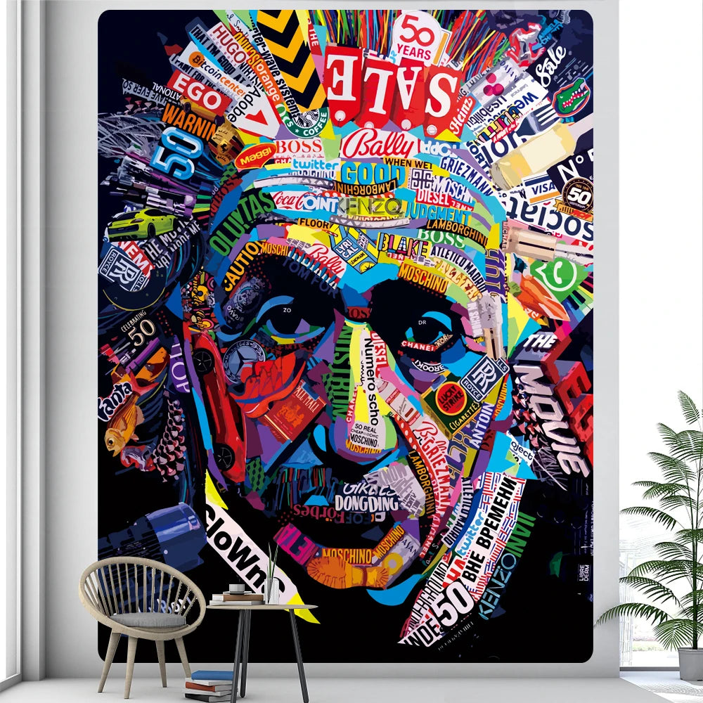 Beautiful HD Graffiti (Pop Art) Psychedelic Street Art Tapestry Collection.  Various Choices. Ultra Large - Full Wall Options Available.