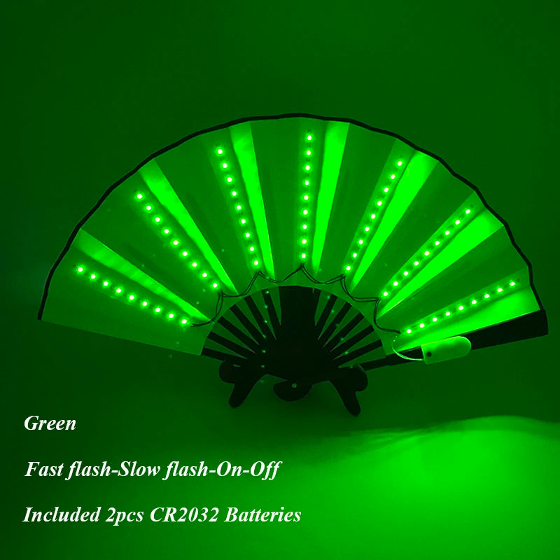Rechargeable LED Rave Fan.  Color Modes.  Long Battery Life.