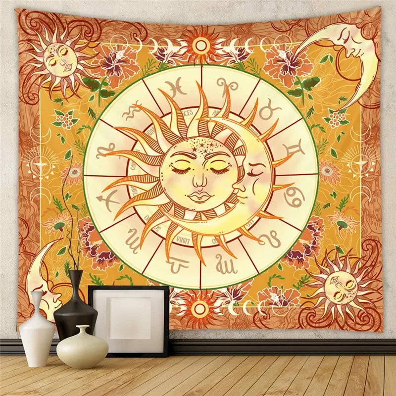 Psychedelic Trippy Sublime Sun Tapestry and many other Solar themed choices.