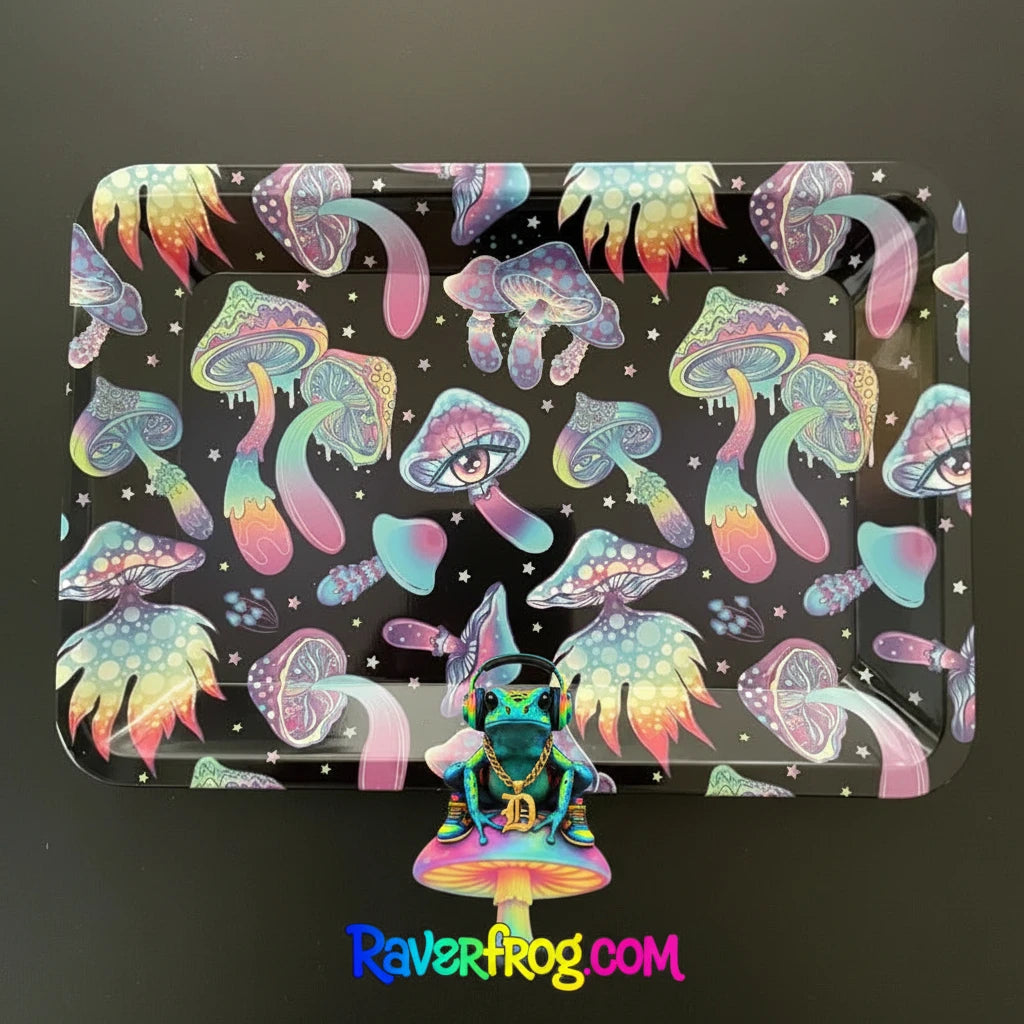 Light-Weight / Durable HD Graphic Metal Rolling Trays.  14 Design Choices.  Medium Sized - (120mm x 180mm)