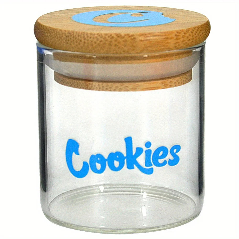 COOKIES BRAND Glass Storage Jars with Airtight Bamboo Lid.  Lock in freshness!
