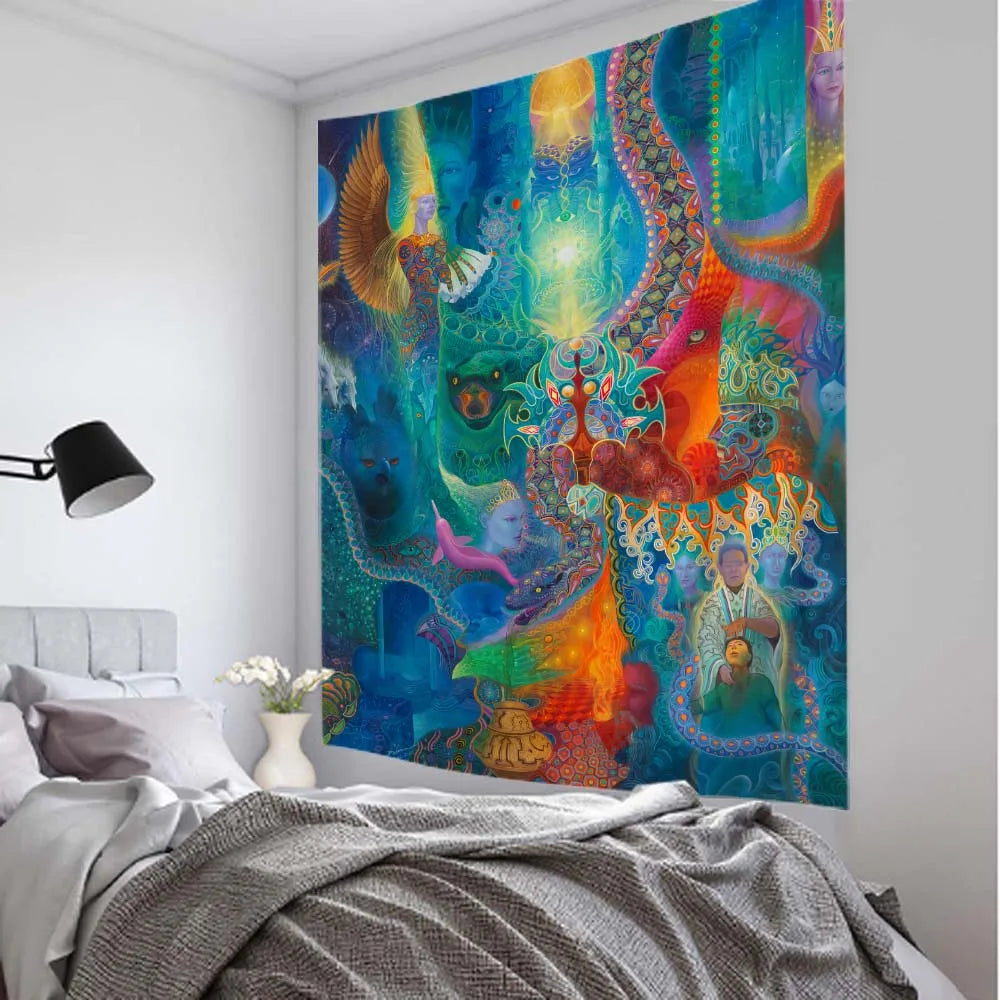 Animalistic DMT Dreams Tapestry Collection.    Variety of design choices.  Great Quality.