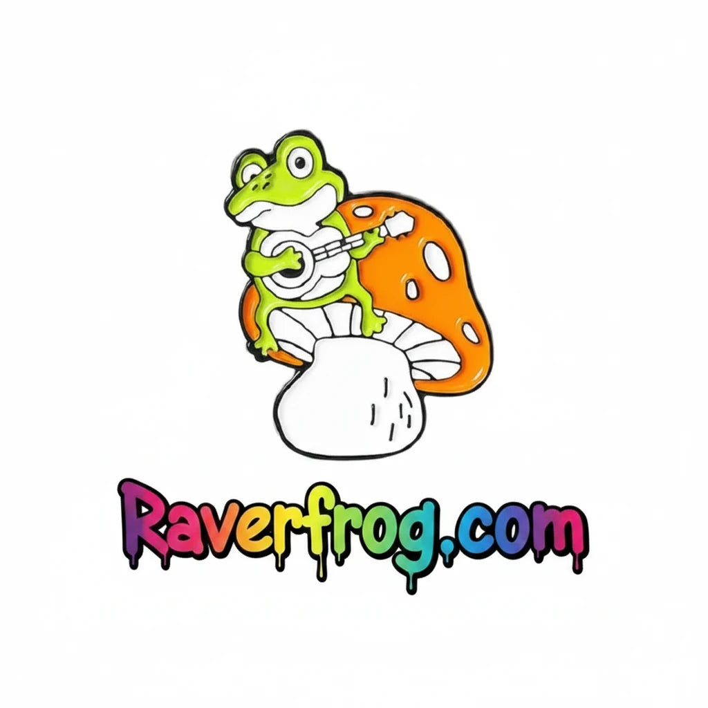 Cute R.F. Mushroom and Frog Home Enamel Pins