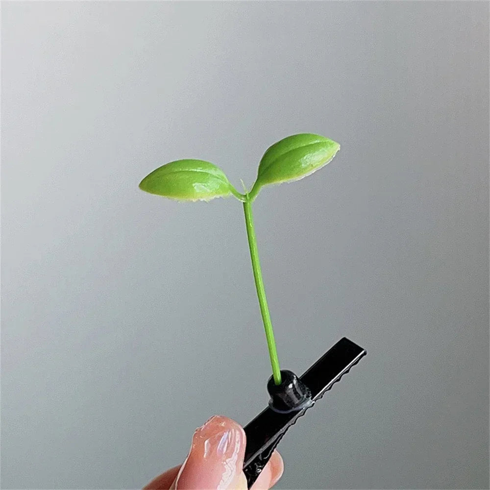 2/5/10pcs Vibe Sprout Grass Hair Clip