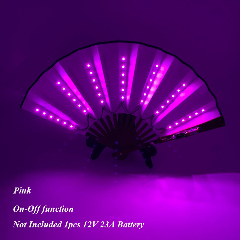Rechargeable LED Rave Fan.  Color Modes.  Long Battery Life.