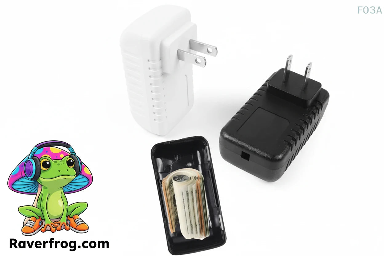 Charging Power Brick Stash Spot.  U.S. and E.U. Styles Available.  Plug Walk.