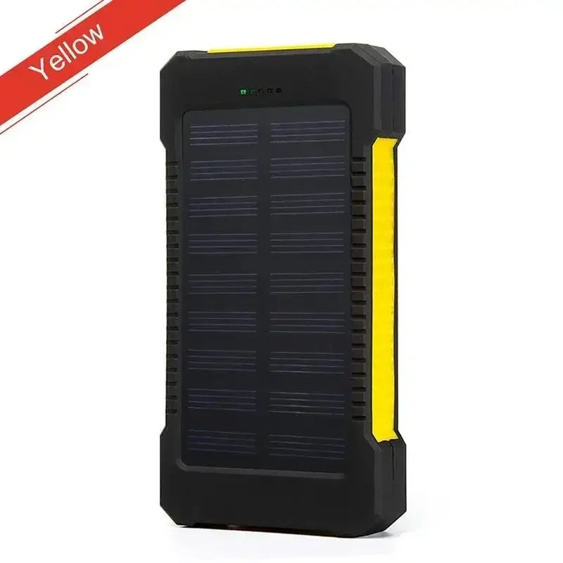 Solar Charging Portable Waterproof Power Bank.  20000 mah Rapid Charging with LED Indicators.  Charge 2 devices! Use the power of our Star to fuel your Festival Needs!