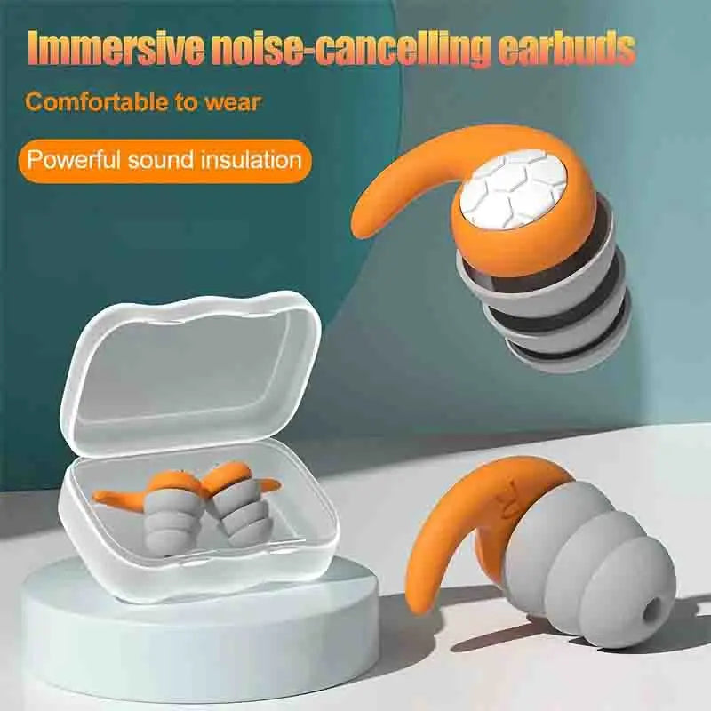 Premium Soft Silicone Earplugs with Noise Cancellation, Waterproof, very Comfortable.