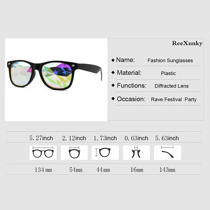 EDM Light Diffraction /Psychedelic Prism Festival Glasses
