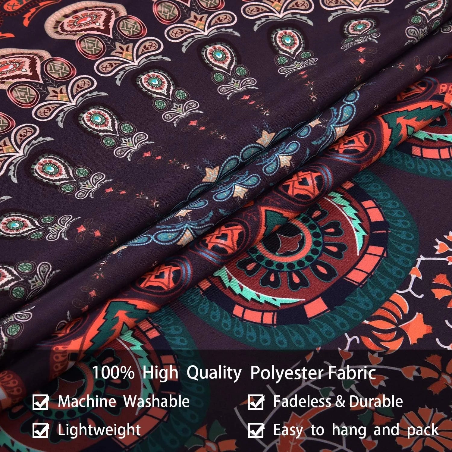 VIKAMA Psychedelic American Mandala Tapestry