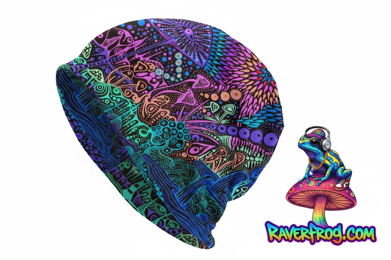 Psychedelic Magic Mushroom Beanies / Skully Caps.